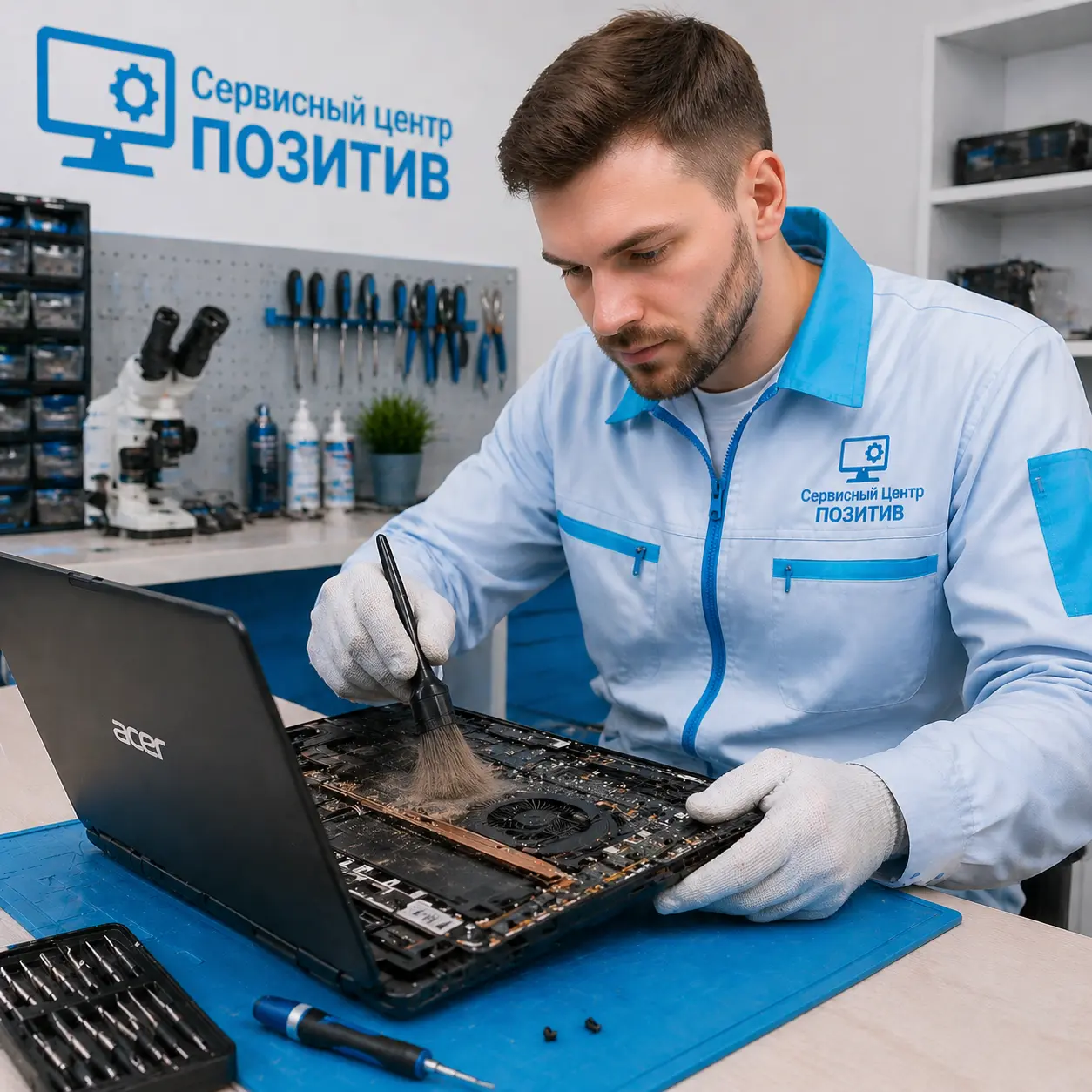 Чистка ноутбука Acer от пыли в Первоуральске | Замена термопасты