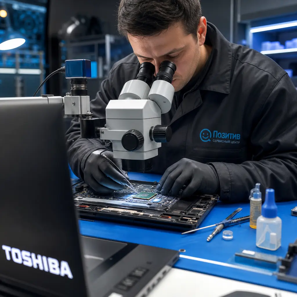 Замена видеокарты ноутбука Toshiba в Первоуральске