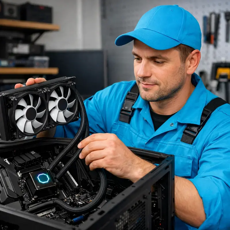 Установка водяного охлаждения на компьютер в Первоуральске