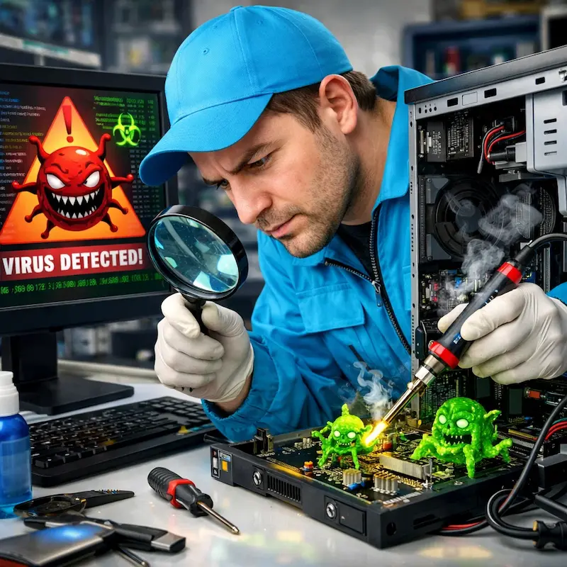 Вылечить компьютерный вирус в Первоуральске